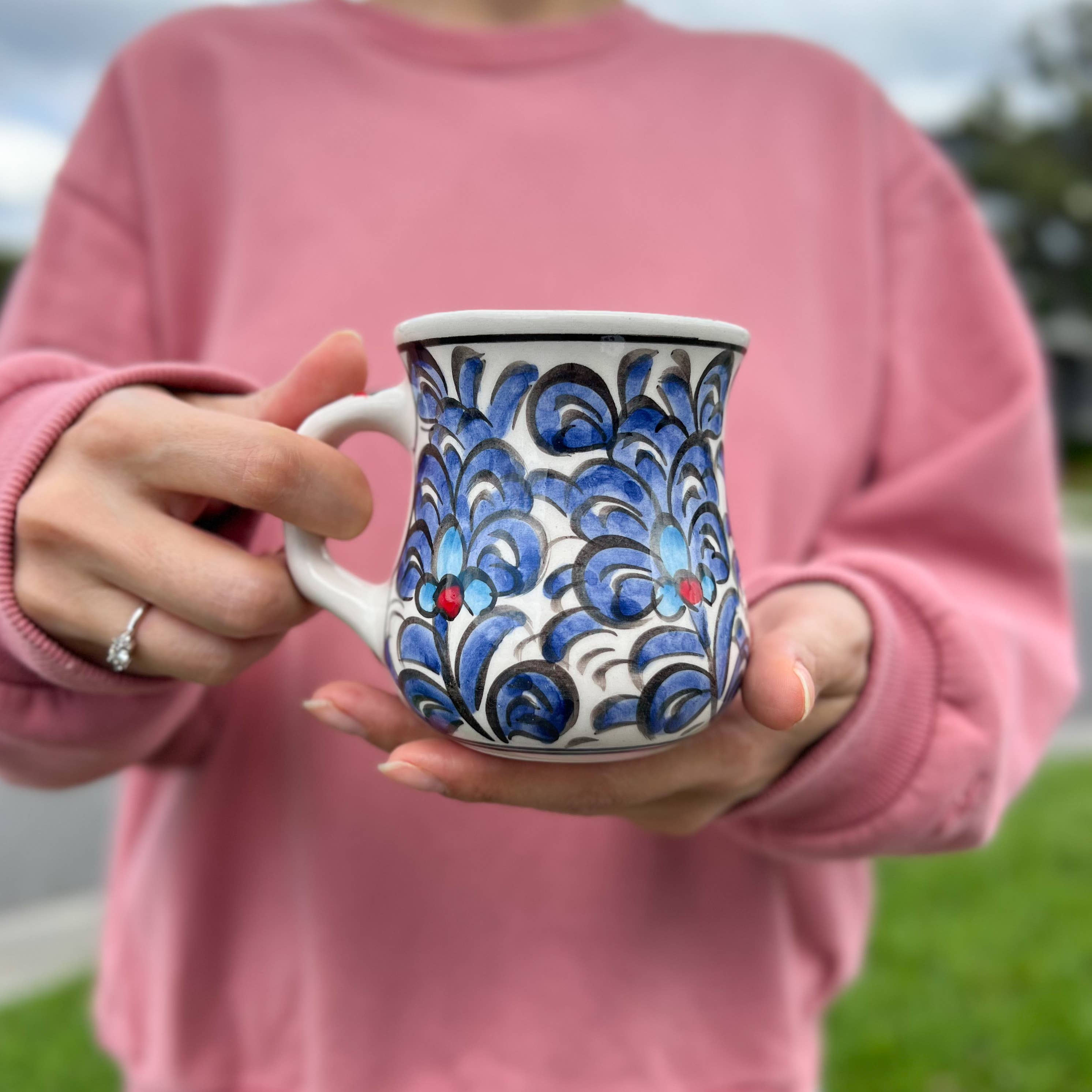Umays Boho - Wholesale Coffee Mug - Handmade Coffee Mug, Hand Painted Ceramic Mug, Floral Mug7