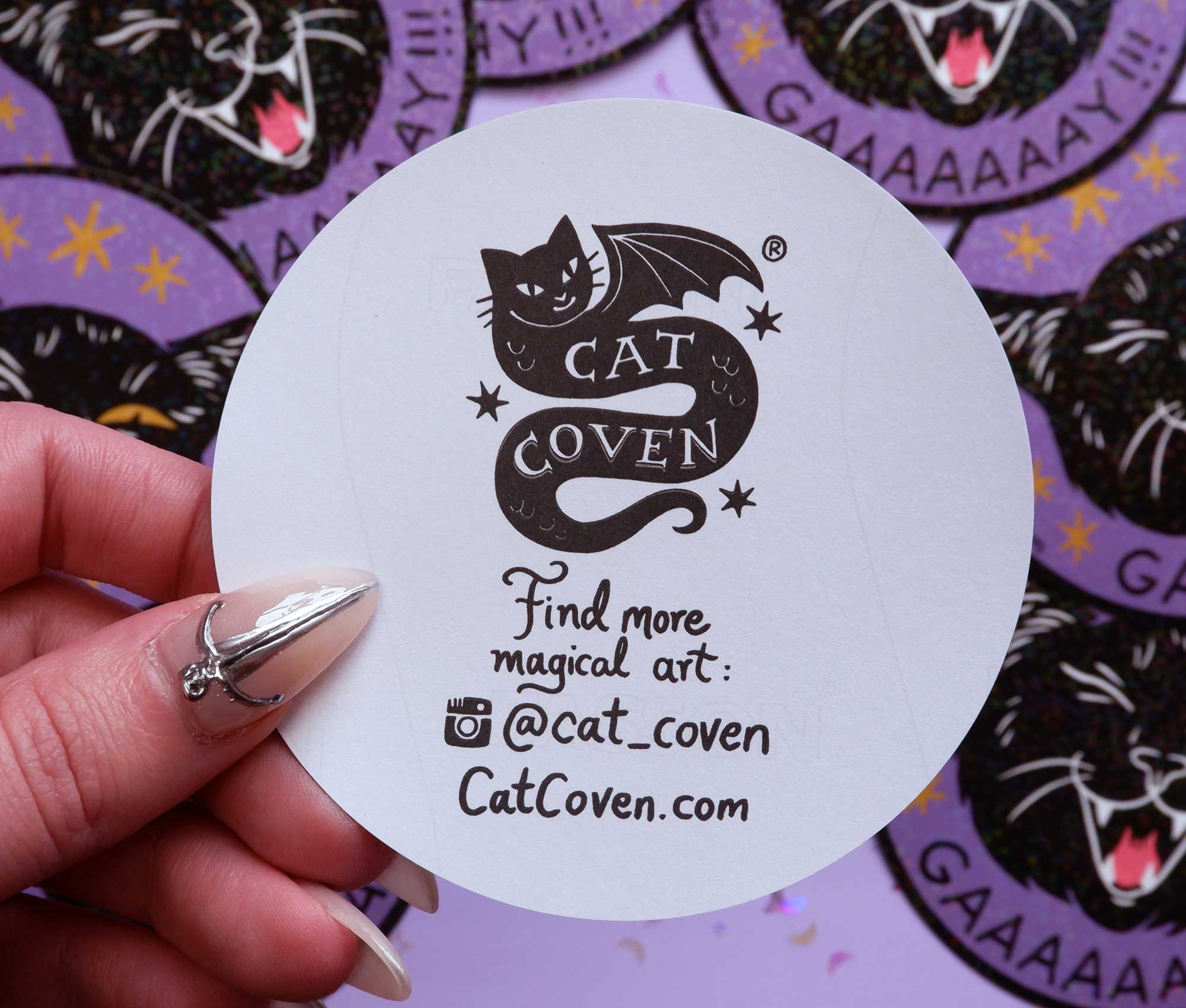 Cat Coven - Wholesale Sticker - GAAAAAAAY!!! - Glitter Sticker2