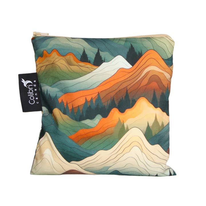Colibri Canada - Wholesale Snack Pack - Kids & Baby - Mountains - Reusable Snack Bag - Large