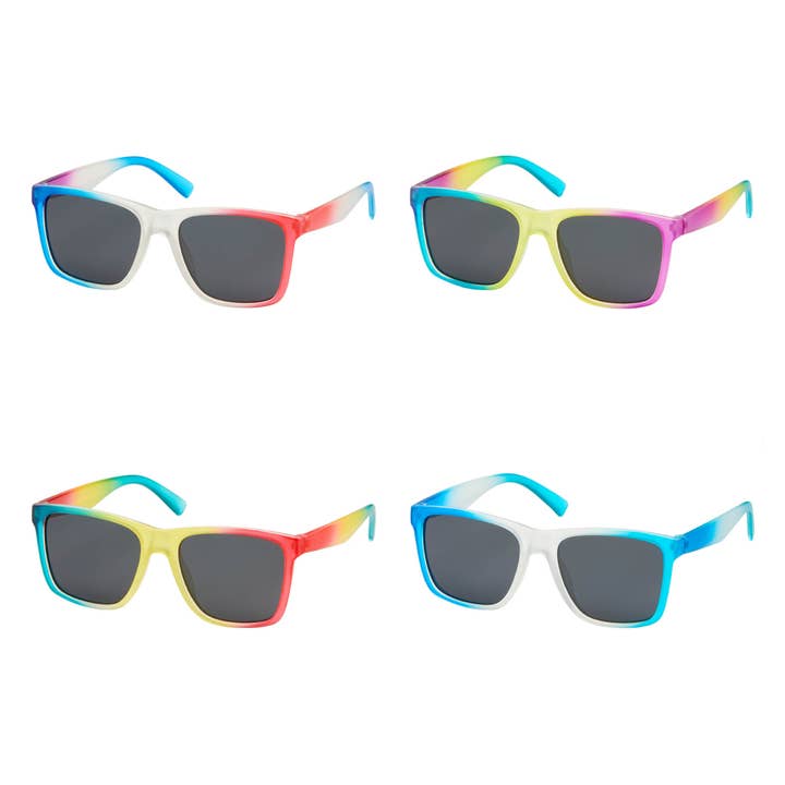 KFL1002 Kids Floaties Polarized Square Colorful Sunglasses for wholesale by Blue Gem Sunglasses Inc