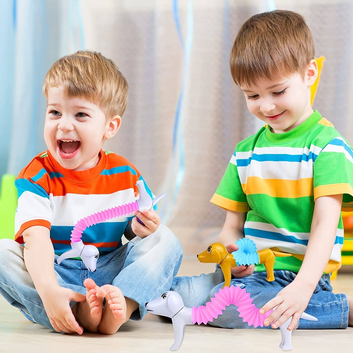 Naomi's Happy Place Shop - Wholesale Fidget Toy - Kids - Dog Telescopic Tube; Autism Sensory Toys; 4Pcs pop Tubes; Fidget Toys for Kids Girls; Toddler Toys; Kids Toys; Sensory Toy; Dog Party Favors6