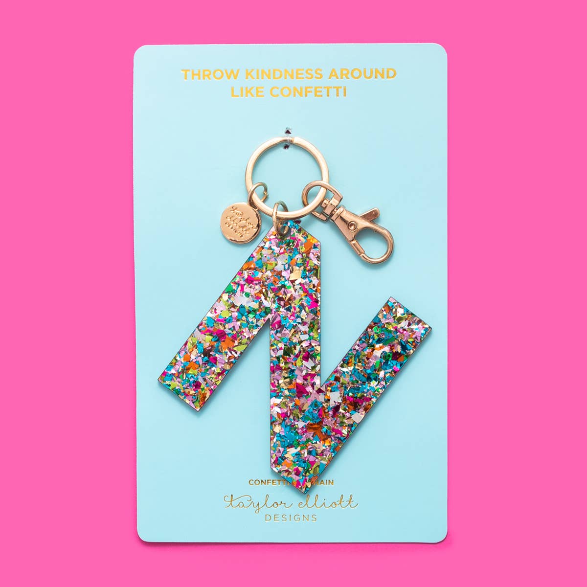 Taylor Elliott Designs - Wholesale Keychain - Women's - *SOME LETTERS ON SALE* Keychain - Confetti Letters - Single14