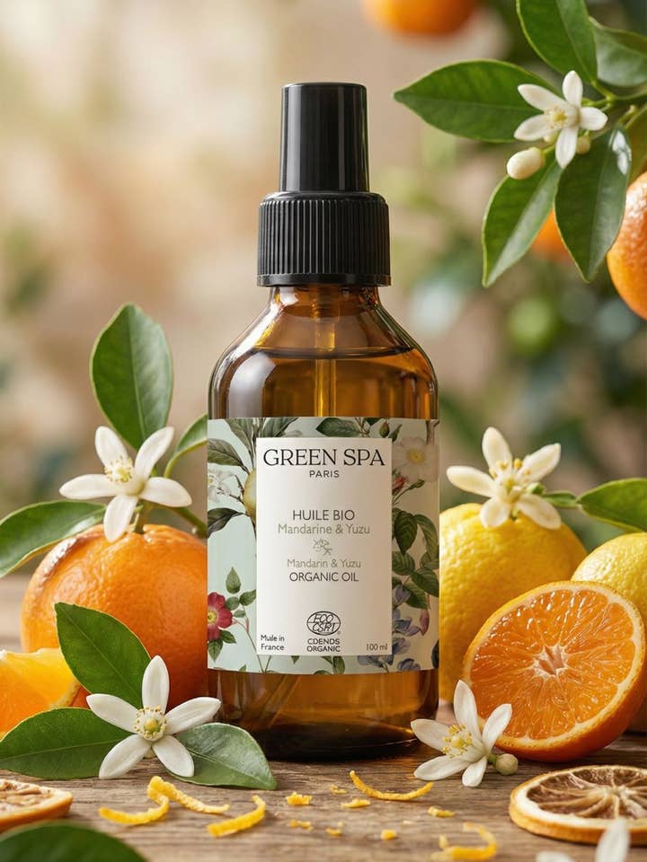 Huile Bio Mandarine & Yuzu* pour la vente par Green Spa