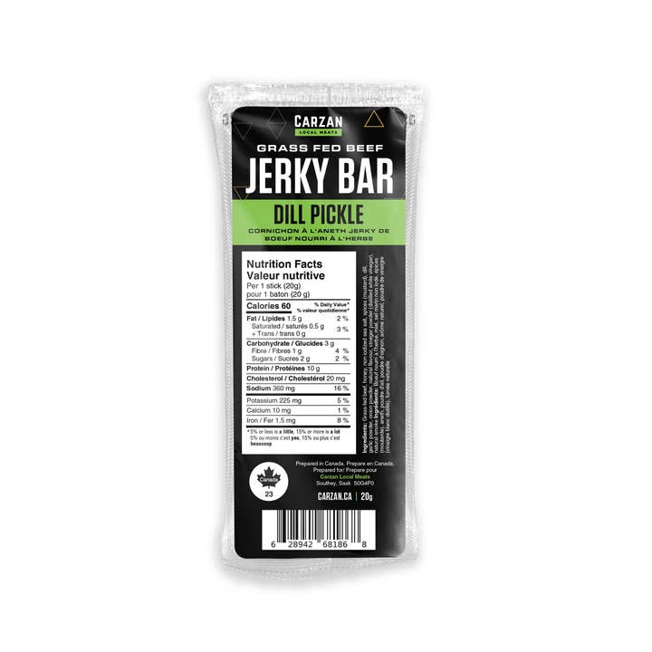 Carzan Local Meats - Wholesale Jerky - Dill Pickle Jerky Bars