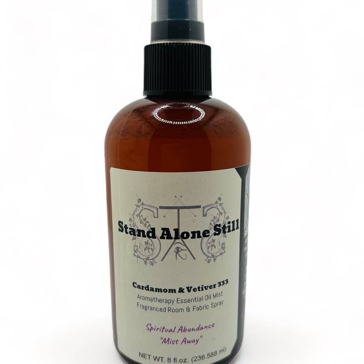 Olio essenziale per aromaterapia Mist Away Cardamomo e Vetiver 333 per la vendita all'ingrosso da parte di Stand Alone Still