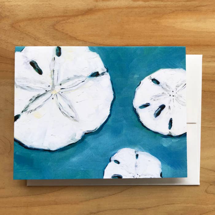 Sand Dollar Card for wholesale by Art by Alyssa