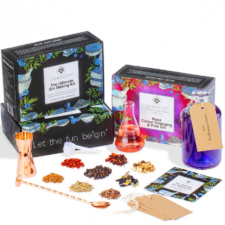 The Ultimate Gin Making Kit with Rose Gold Bar Accessories for wholesale by Vemacity