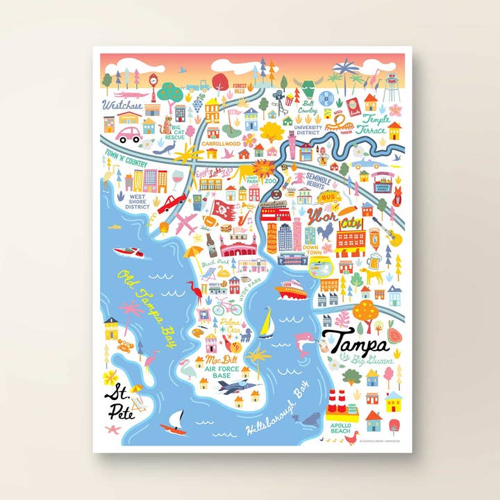 Décoration murale TAMPA FL - Série City pour la vente par A. B. Newton and Company