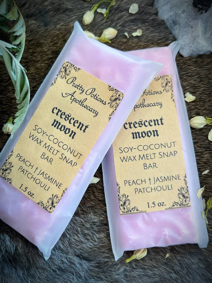 Crescent Moon Wax Melt Snap Bar for wholesale by Pretty Potions Apothecary