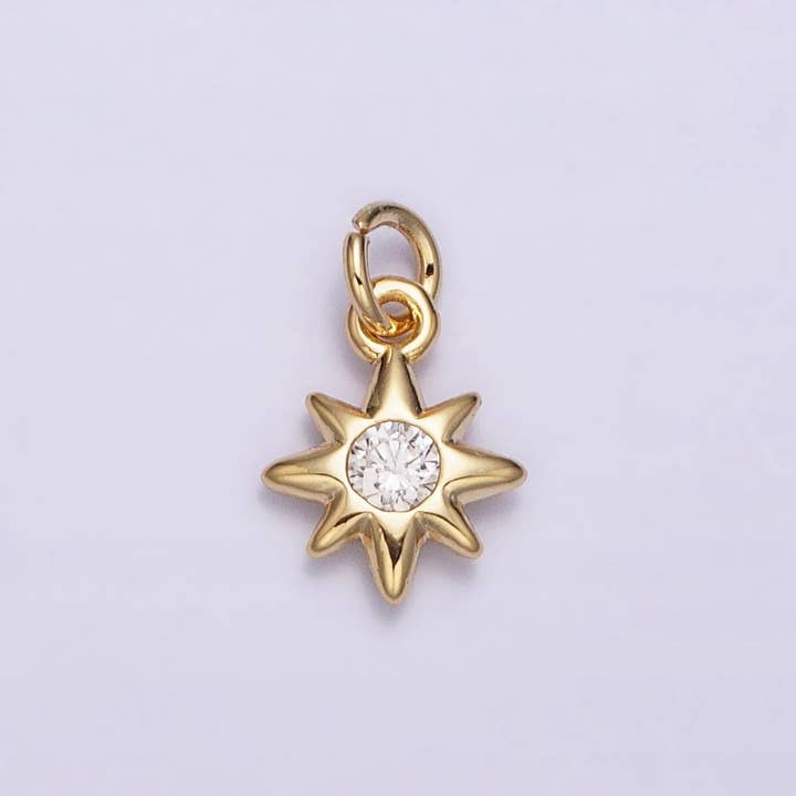 16K Gold Filled Mini Celestial North Star CZ Add-On Charm | AC-1166 for wholesale by Aim Eternal