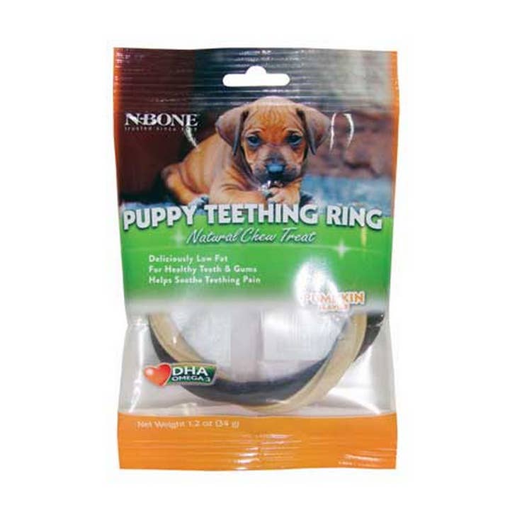 N-Bone Puppy Teething Ring Pumpkin for wholesale by King Wholesale Pet Goods