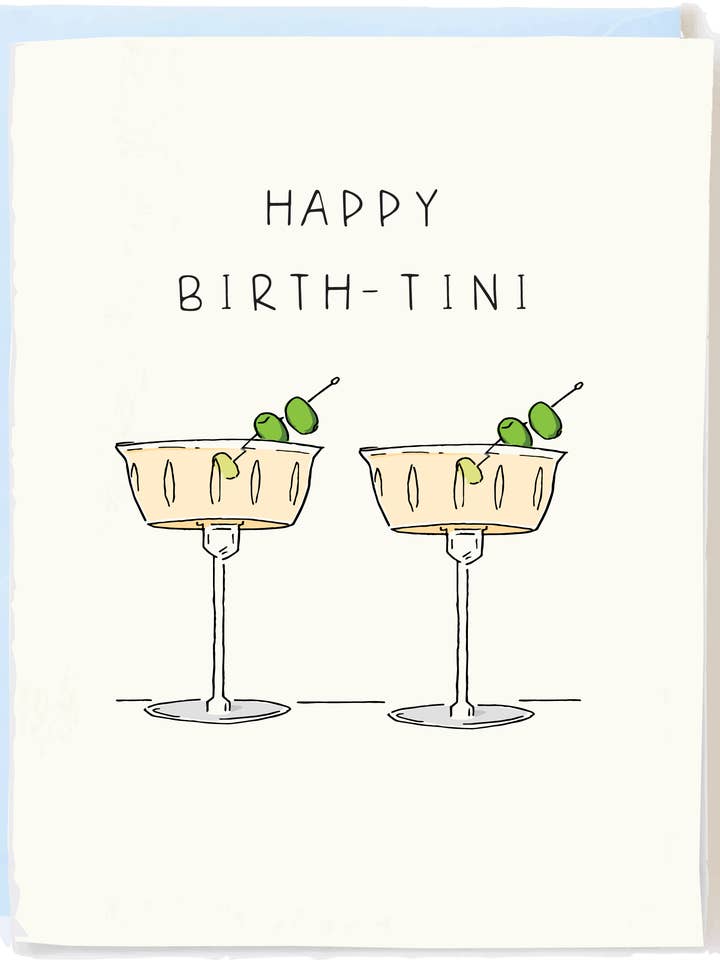 Funny Birthday Card - Martini Adult Cocktail Humor Greeting for wholesale by Pop + Paper