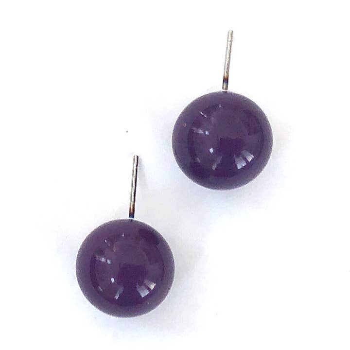 Dyb lilla bold Stud Øreringe for engroshandel hos Leetie Lovendale