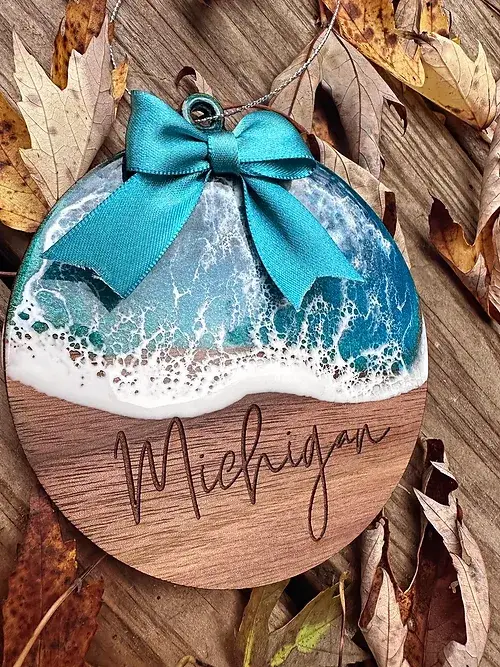 Resin Vibes by MB - Wholesale Ornament - Engraved Beach Ornament3
