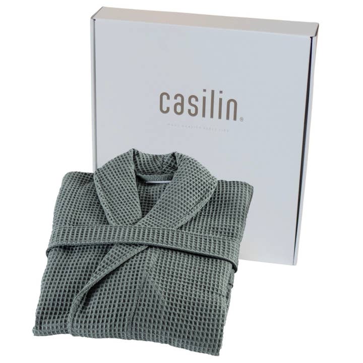 Kos Bathrobe in Gift Box Eucalyptus for wholesale by Casilin
