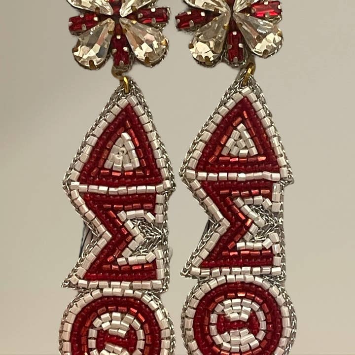 Mon Belle Amie - Wholesale Dangle Earrings - Delta Sigma Theta DST Beaded Earrings1