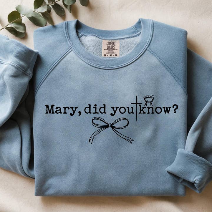 Mary Did You Know Comfort Colors Tee, Nativity Scene Sweater for wholesale by Glaime