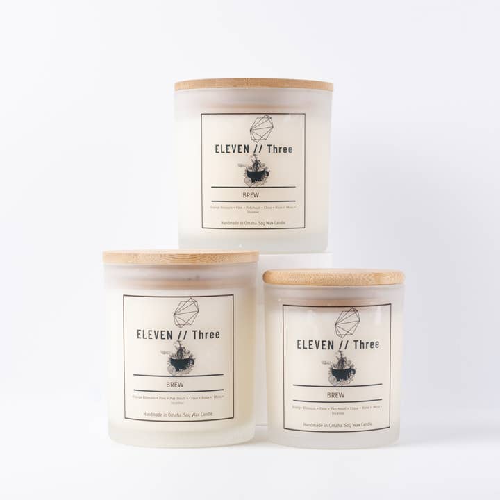 Brew Orange Blossom Soy Jar Candle for wholesale by ELEVEN//Three