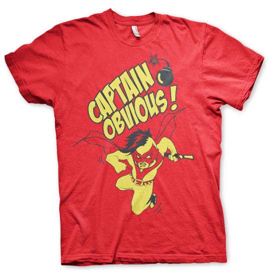 Hybris Production AB - Vendita all'ingrosso Maglietta serigrafata - Unisex - Capitan Ovvio! Maglietta2