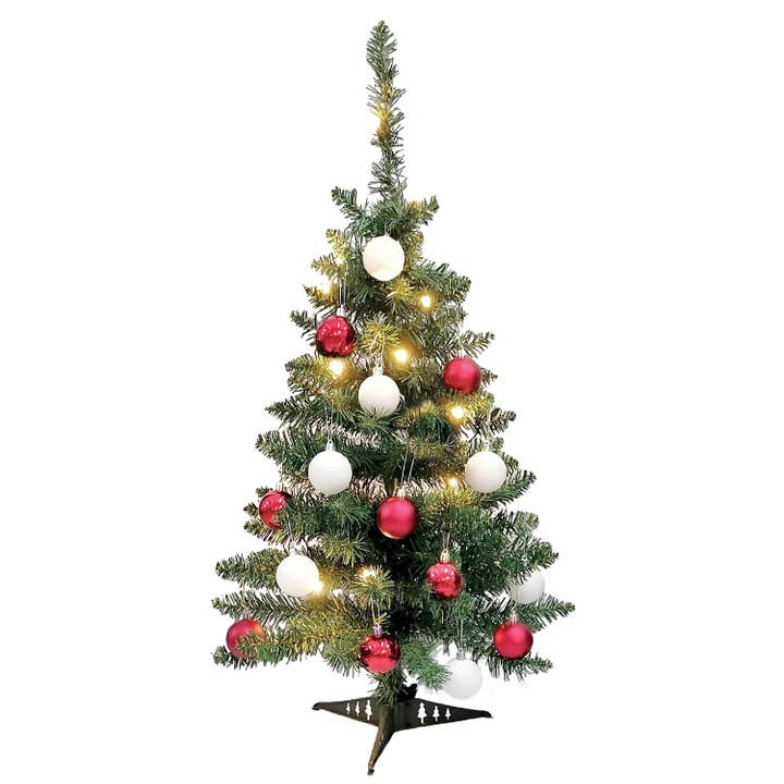 Daniel James - Wholesale Artificial Christmas Tree - 3ft Christmas Tree in a Box with Decorations & Lights1