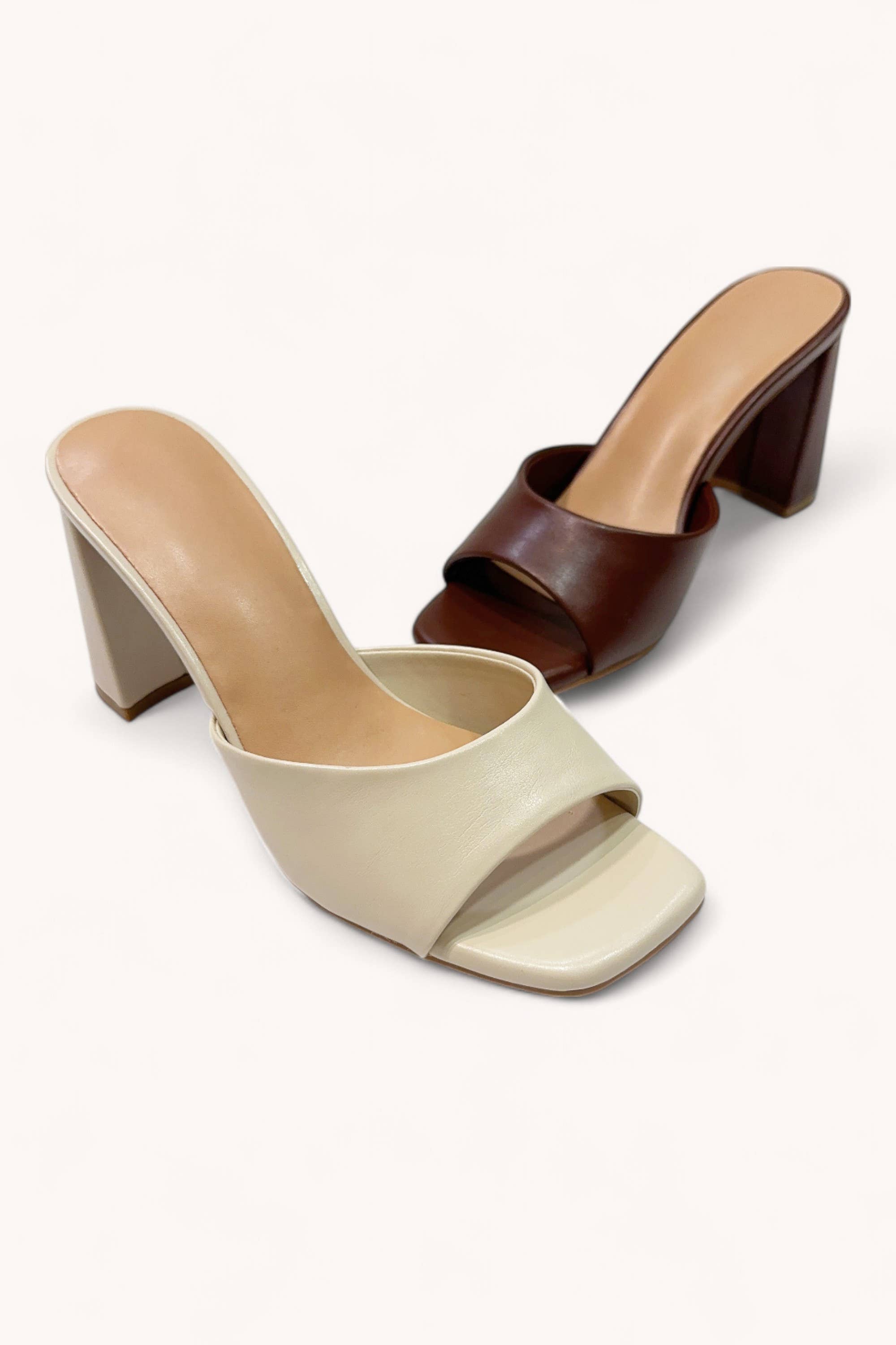 CCOCCI - Venta al por mayor Zapatos de tacón - Mujer - SANDALIAS MULE DE TACÓN ANCHO CON ESTILO CHIC EVERLASTING-412