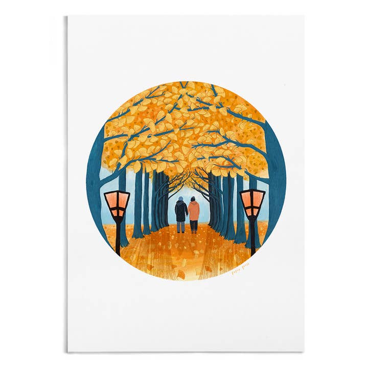 Papio Press - Wholesale Art Print - Autumn Walk Artists Print Wall Art