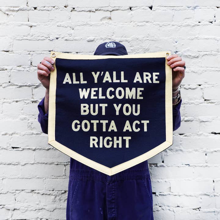 Oxford Pennant - Wholesale Flag - All Y'all Are Welcome Camp Flag•Tate Farms x Oxford Pennant1