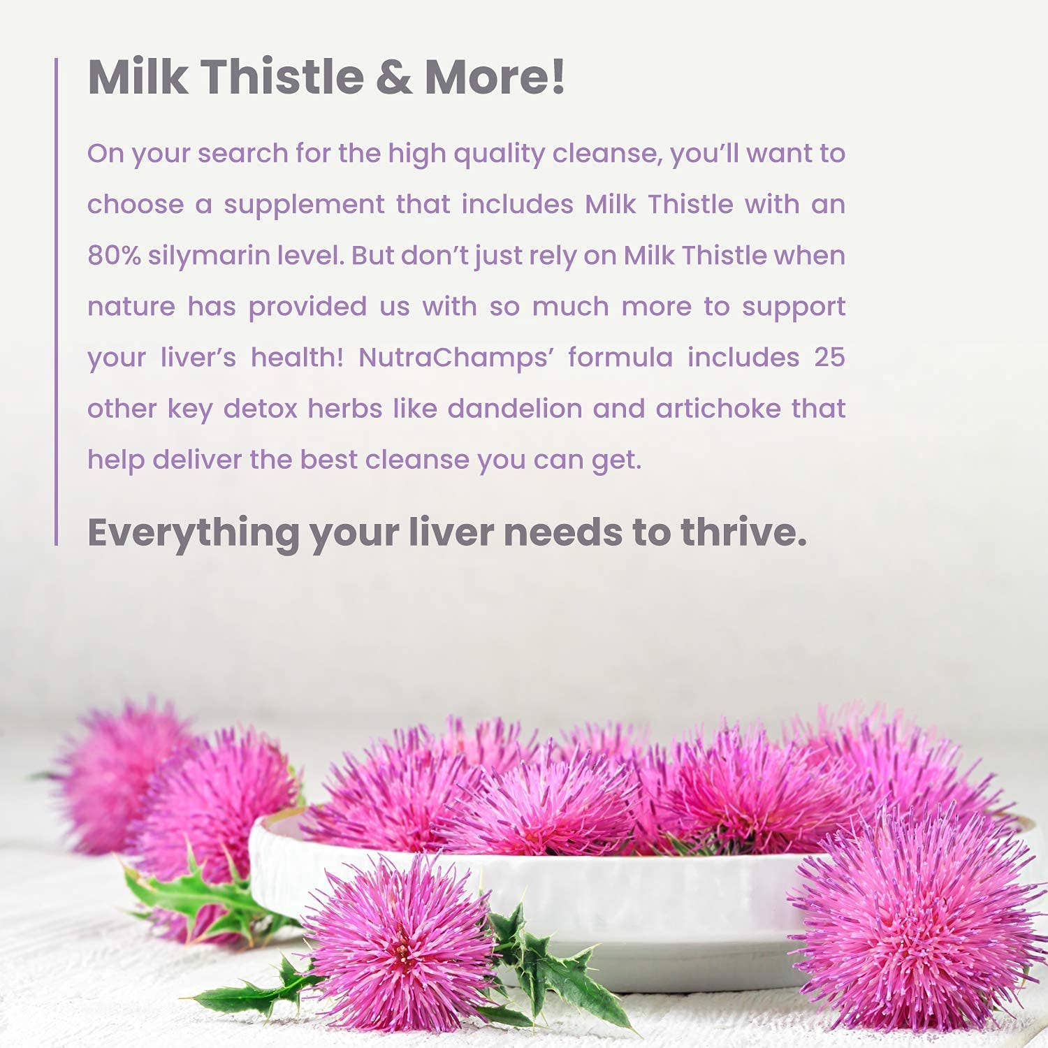 NutraChamps - Vente Supplément oral/vitamine - Détoxication et nettoyage du foie | Compléments premium de soutien du foie5