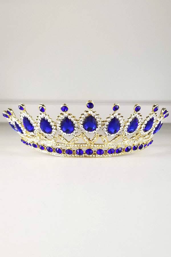 Chicas - Wholesale Tiara - Women's - One Size Fits All Metal Tiara With Jewel Rhinestones HT879-5