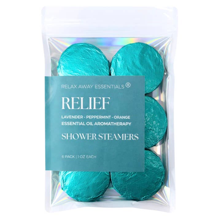 Relief Shower Steamers 6 Pack - Made in USA - Aromatherapy for wholesale by Relax Away Essentials