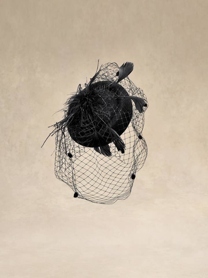 Fascinador con velo de plumas vintage para venta al por mayor de BABEYOND