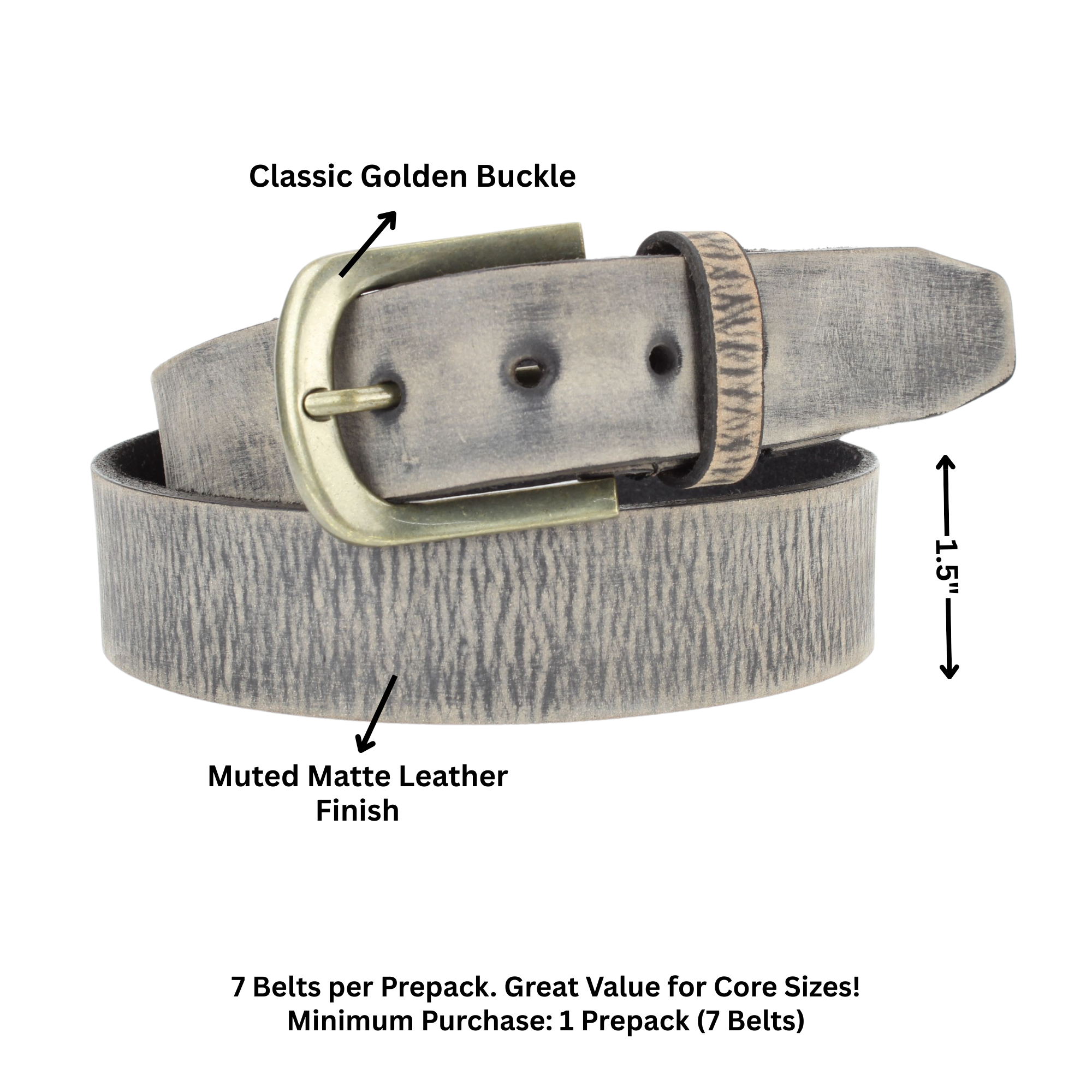 Leather Impressions Inc - Wholesale Belt - Unisex - Matte Distressed Variegated Leather Belt ABB-13-2420919