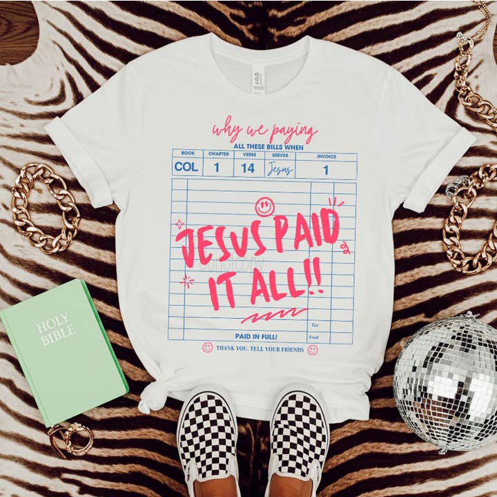 Trendy Transfers - Wholesale Sublimation Transfer - Jesus Paid It All! DTF Heat Transfer