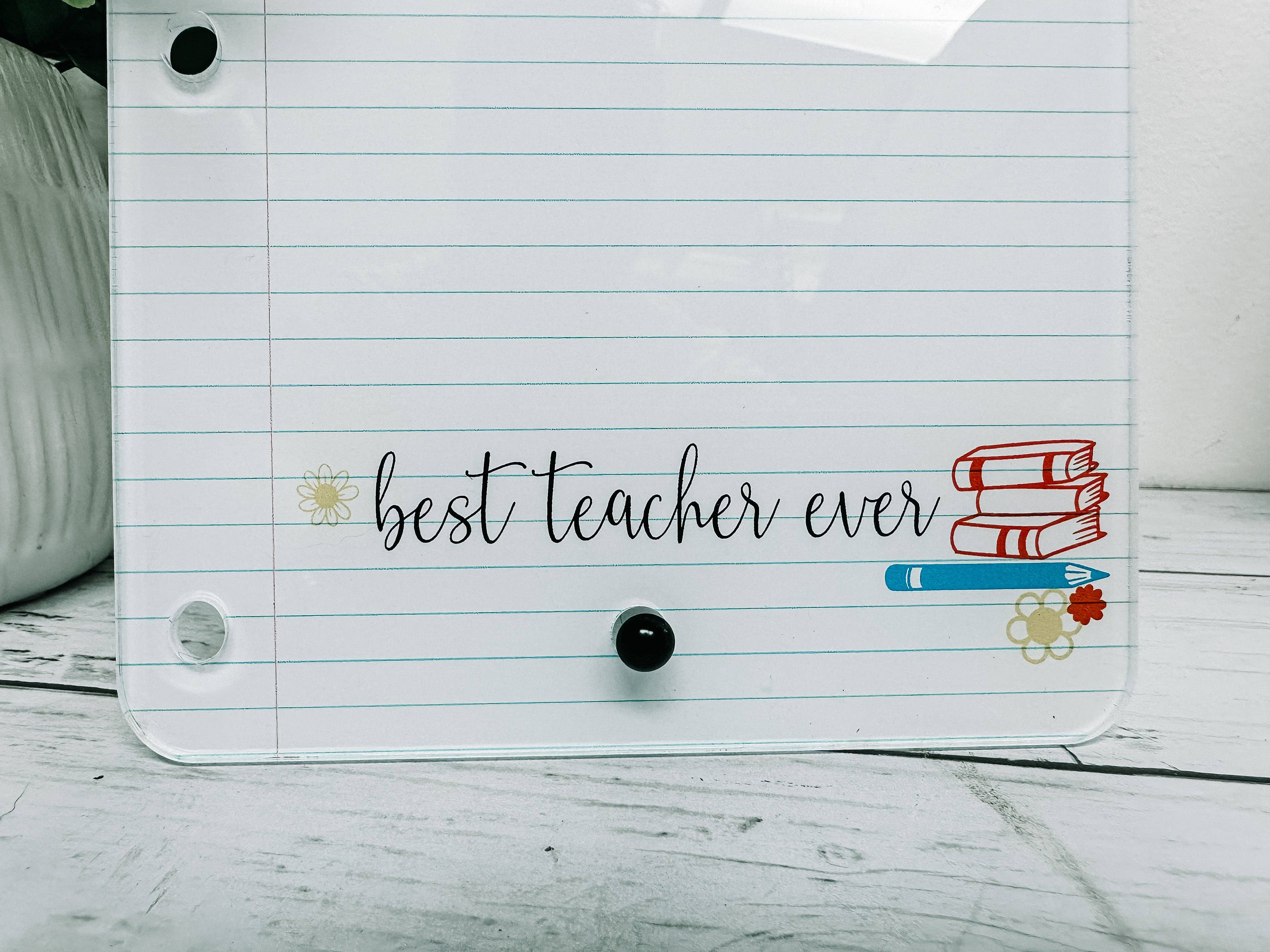 WT Custom Designs - Wholesale Whiteboard/Dry-Erase Board - Teacher Gift, Best Teacher Ever Desk Decor, Teacher Dry Eras6