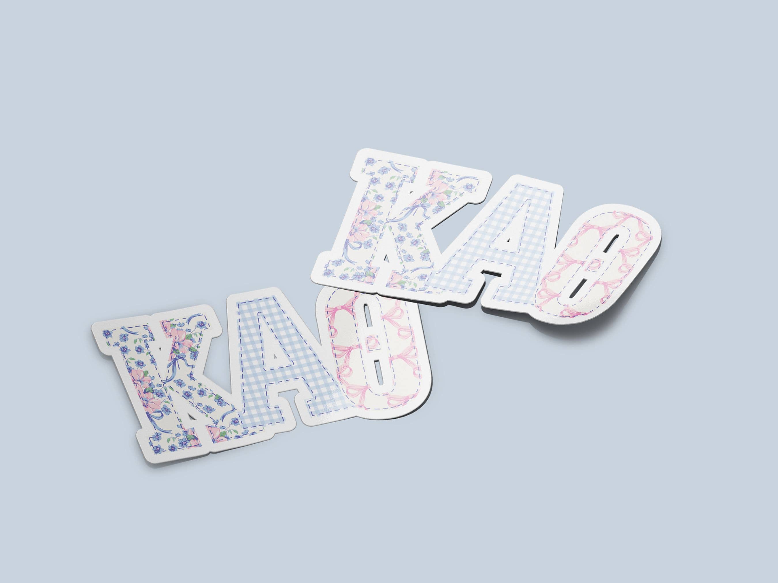 Aspen and Lark - Wholesale Sticker - Kappa Alpha Theta Omega Sticker - Large Patchwork0