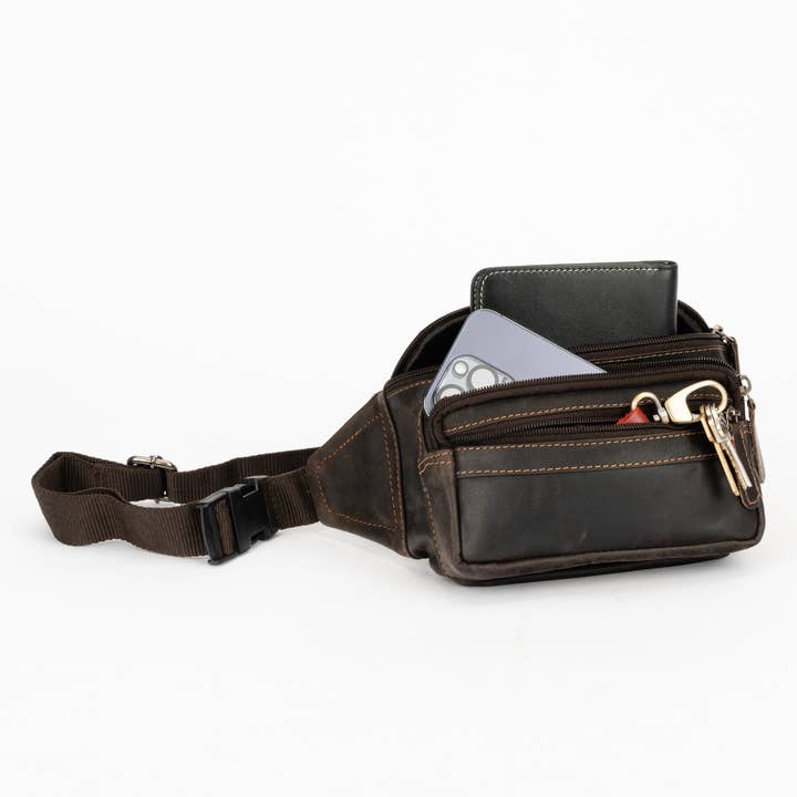 Greenwood Leather - Wholesale Belt Bag - Unisex - Echuca Unisex Leather Belt Bag