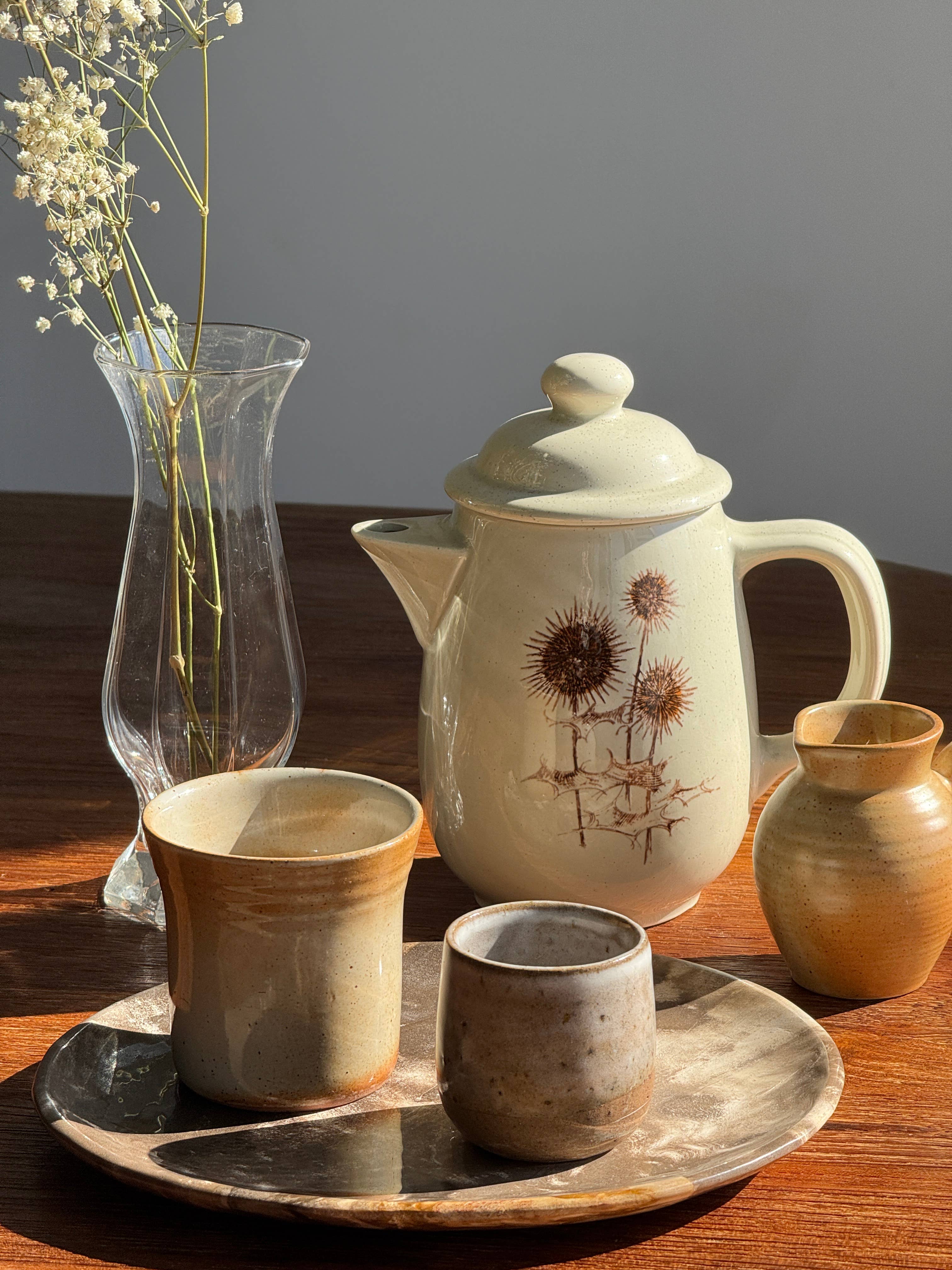 Office Objets - Wholesale Tea Pot - Sarreguemines teapot with thistle patterns H207