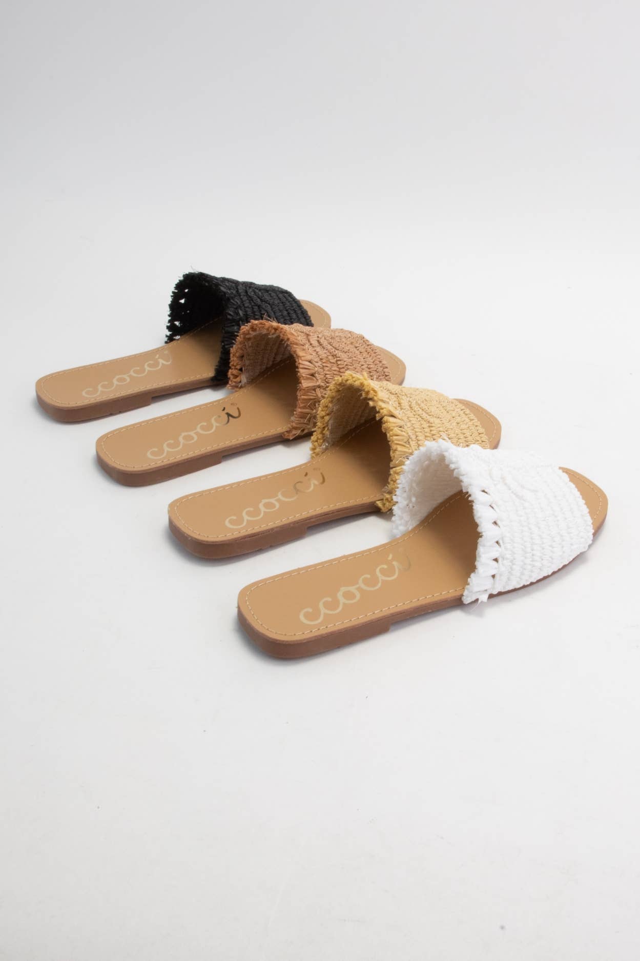 CCOCCI - Wholesale Sandals - Women's - SANDY PALM TREE EMBROIDERY DESIGN RAFFIA SANDAL3