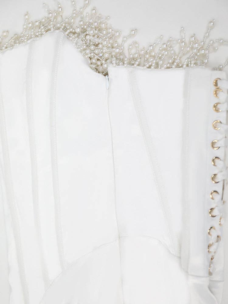 Marayn - Vendita all'ingrosso Vestito - Donna - Abito Senza Maniche Elegante e Sexy con Perle  Caldo19