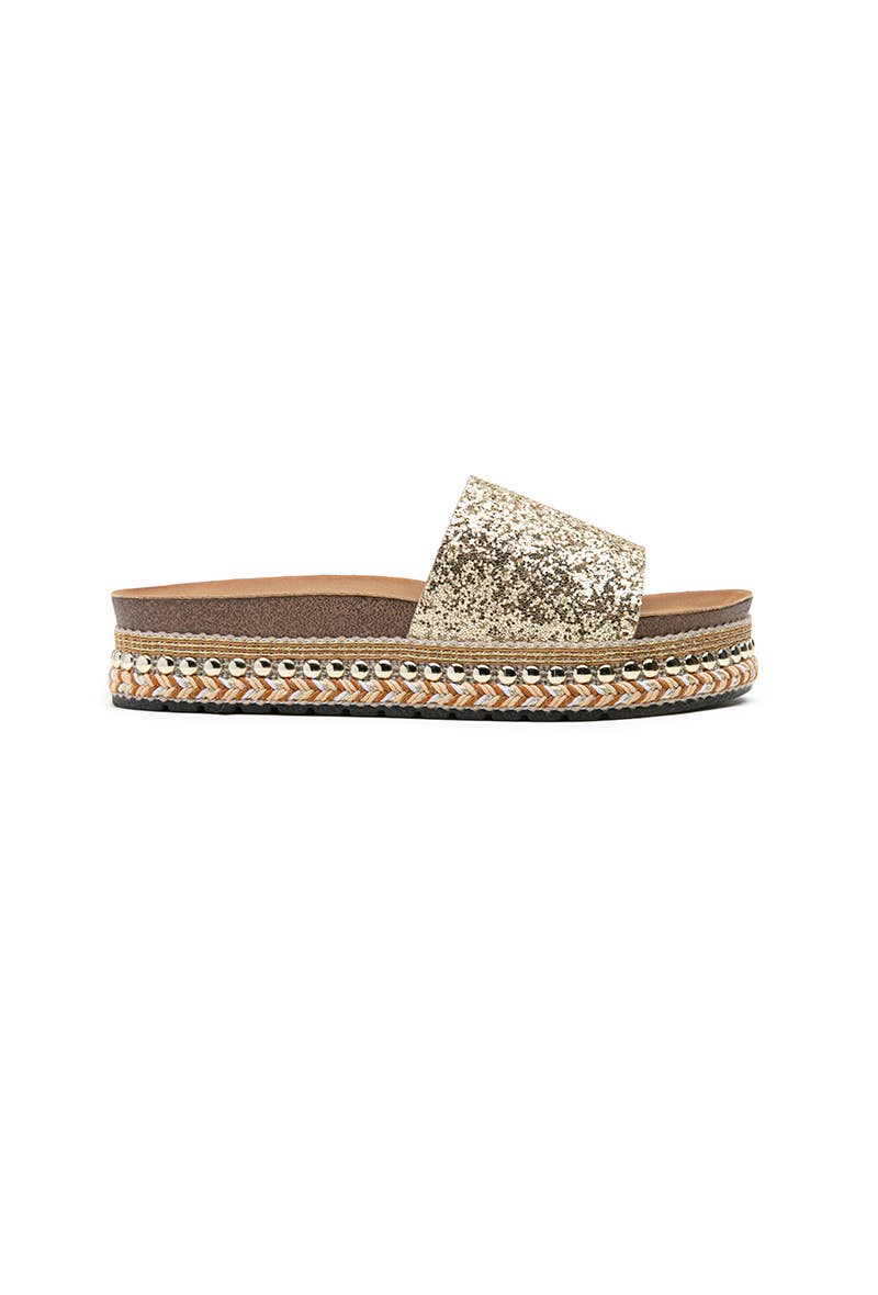 LADY GLORY - Wholesale Sandals - Women's - Silver sequin mules10