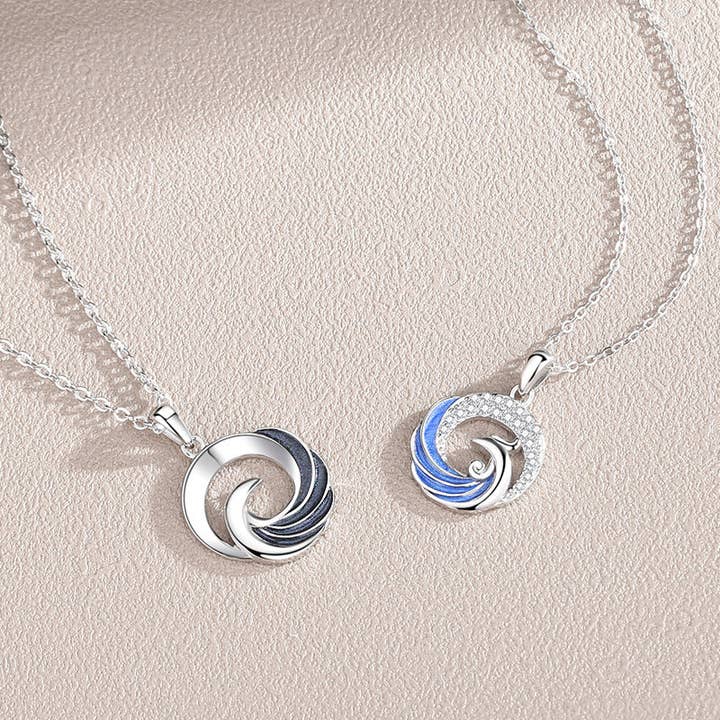 Perimade & Co. LLC - Venta al por mayor Collares con colgantes/abalorios - Collar de pareja con diseño de ave fénix a juego en plata de ley 925