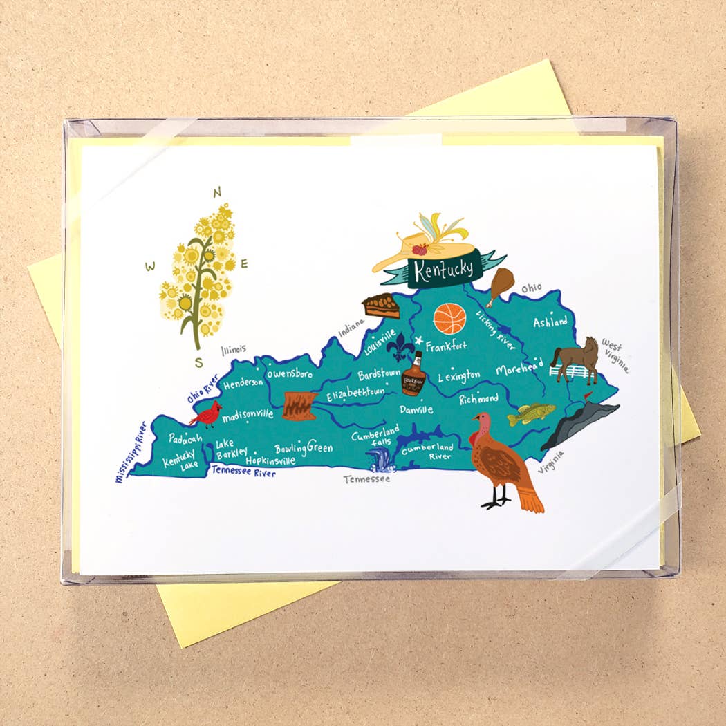 Allport Editions - Wholesale Briefpapier/indexkaartenset - Hallo USA Boxed Card-serie - ALLE 50 STATEN HIER!19