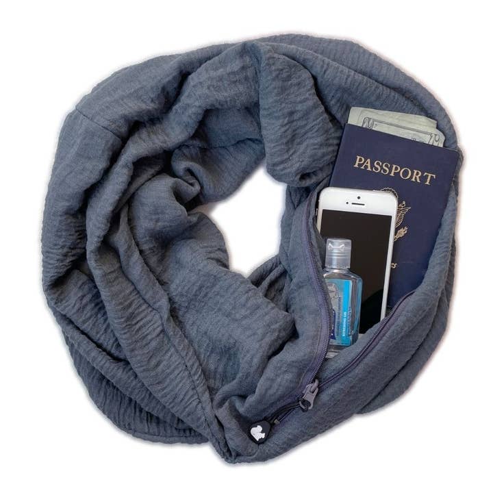 Écharpe convertible Infinity avec poche™ | Peaceful Grey pour la vente par SHOLDIT