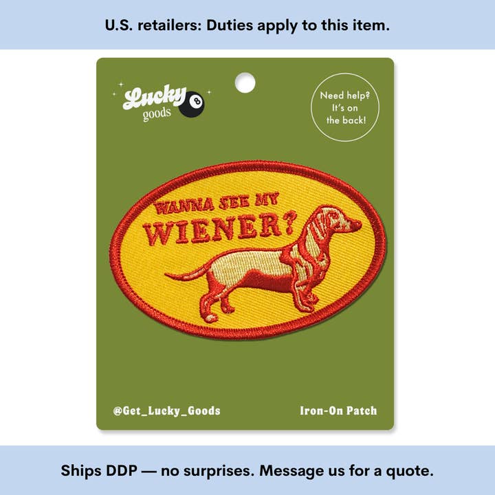 Lucky Goods Paper - Vente Écusson - Voir Mon Wiener – Écusson Brodé Thermocollant
