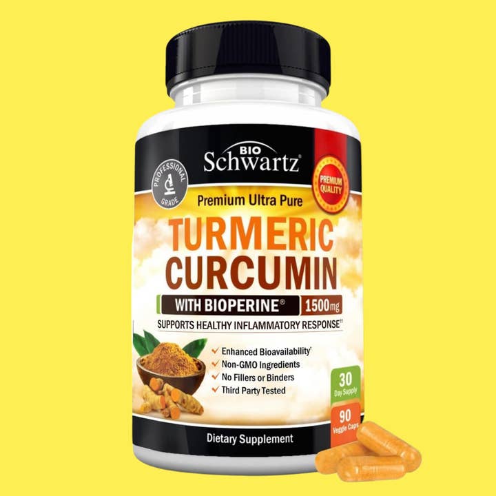 Turmeric Curcumin with Black Pepper: Joint Support (90 Cap) for wholesale by BioSchwartz