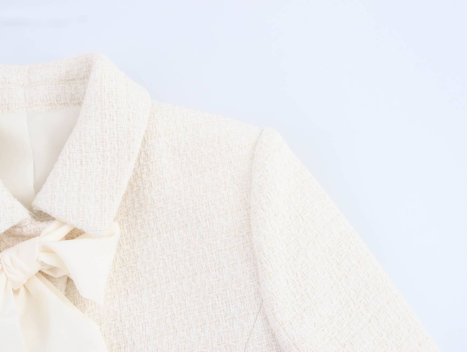 WHITE Lapel long-sleeved,bow tie lace-up suit jacket for wholesale on Faire3