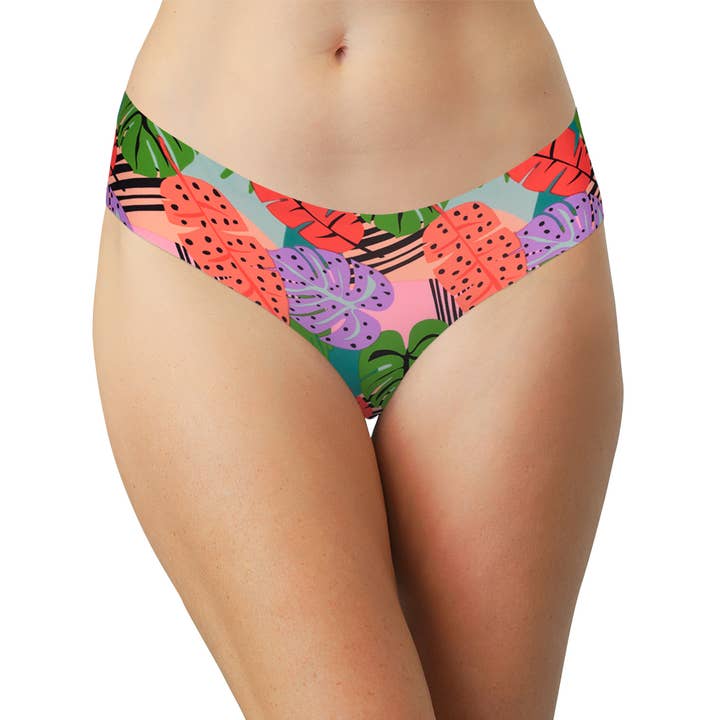 Teri Lingerie - Wholesale Underwear - Women's - Tropical Invisible Laser Cut Thong, XS- 2X