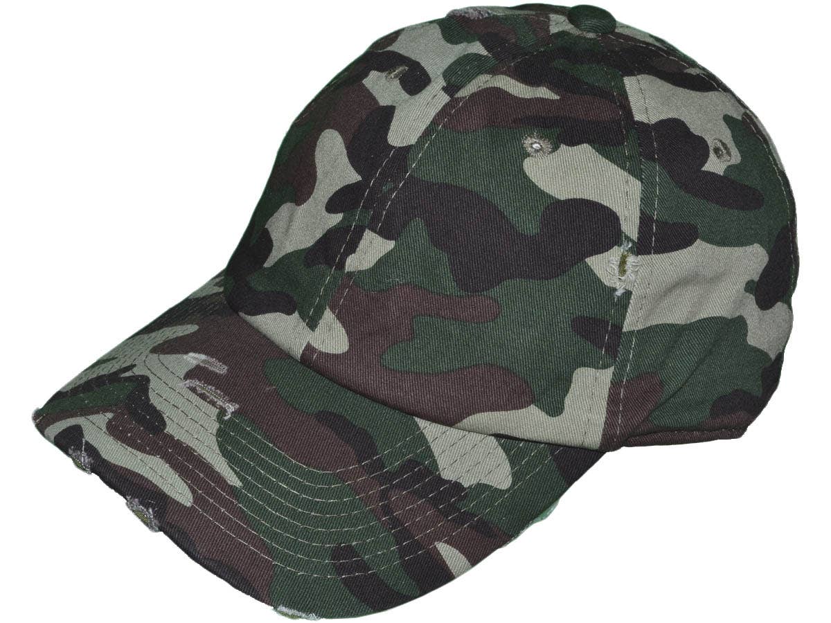 Buck Wholesale - Wholesale Baseball Cap - Men's - Camo Vintage Dad Hats - Low Profile Unstructured Washed0