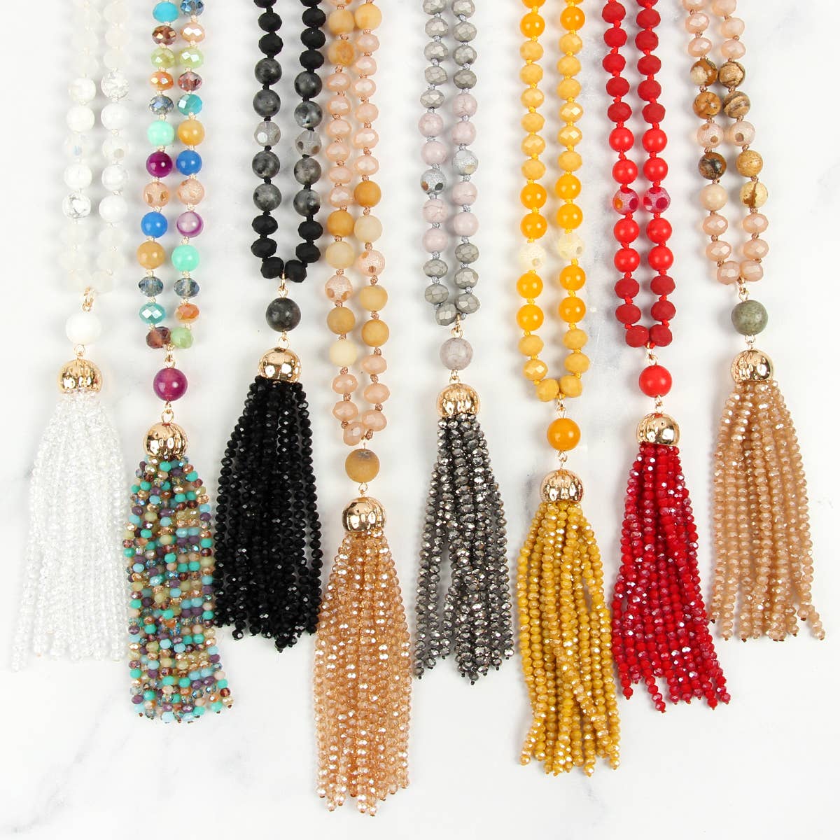 MYS Wholesale Inc - Wholesale Pendant/Charm Necklace - Rondelle Tassel Pendant With Polycord Necklace21