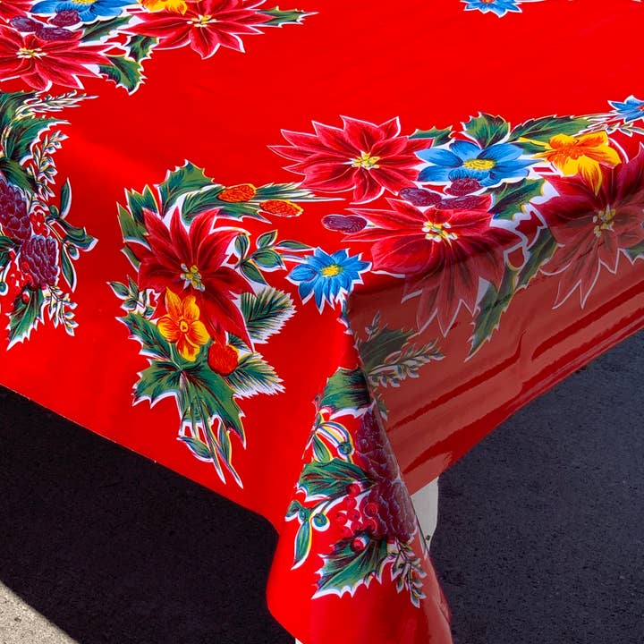 Tafelkleed Poinsettia voor wholesale door Oilcloth International